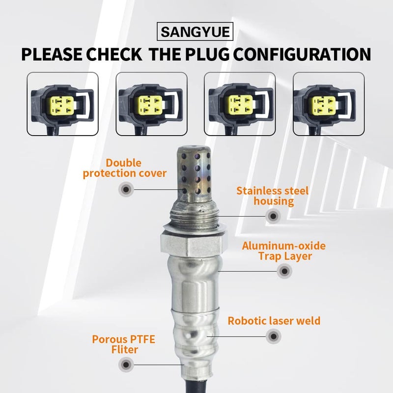 Sangyue 4 Oxygen Sensor for 2005 2006 2007 Dodge Ram 1500 4.7L Upstream + Downstream - Image 3